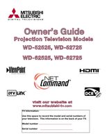 Mitsubishi WD52525 WD52725 WD62525 TV Operating Manual